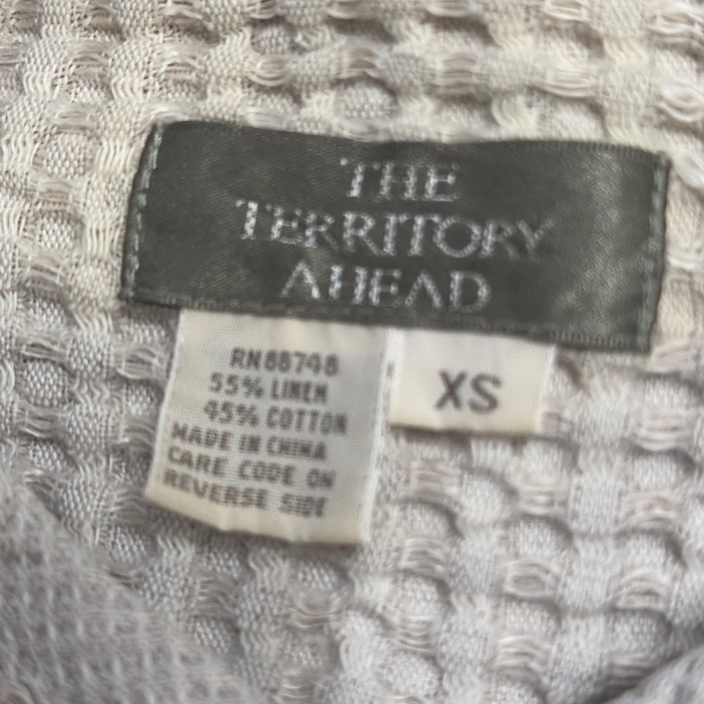 The Territory Ahead oatmeal’s color Waffle Knit Cardigan xs pit to pit 17 (mix2) - Picture 3 of 3